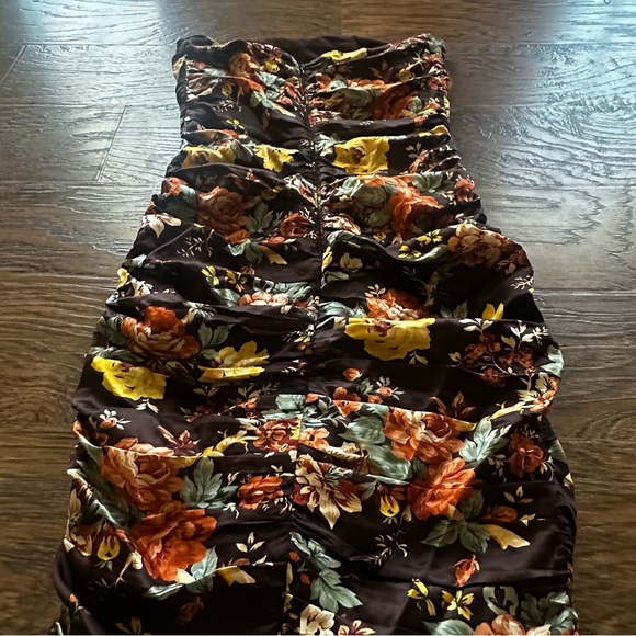 Veronica Beard Kupa Dress Midi Floral Strapless Size 8 - Picture 5 of 14